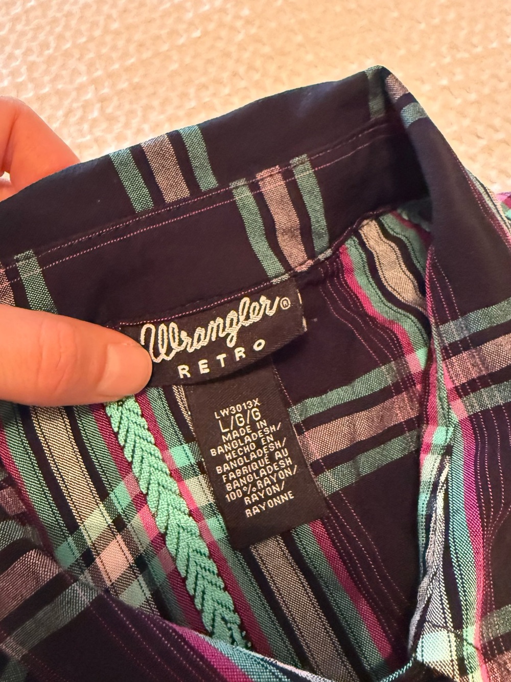 Wrangler Retro | Western Snap Shirt | Size = L - Picture 6 of 12